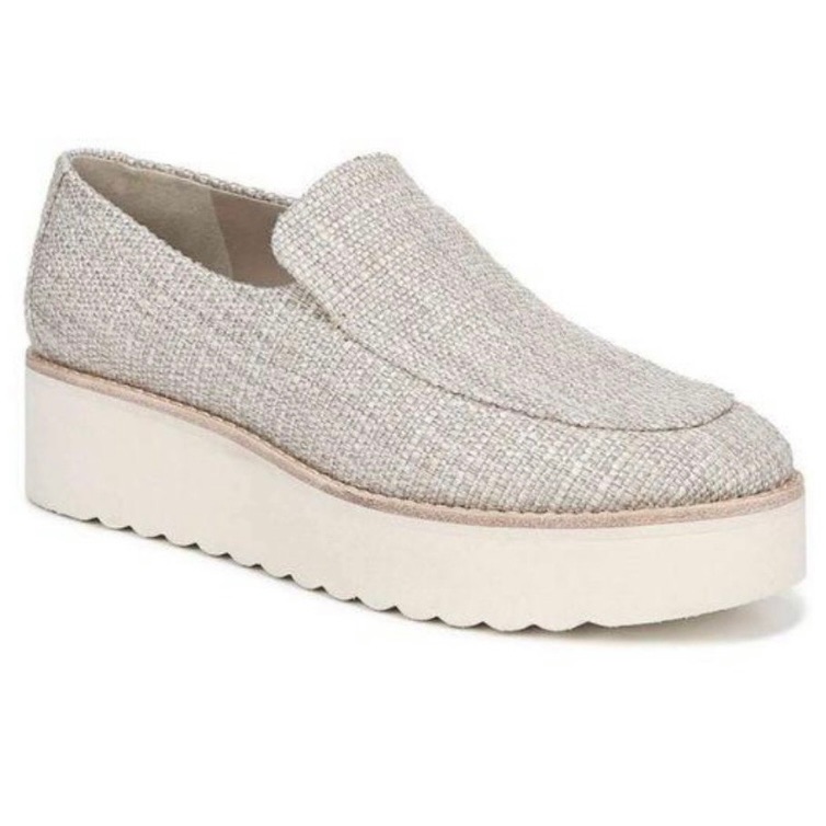 Vince Zeta Platform Tweed Linen Loafers